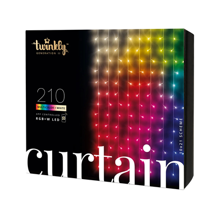 TWINKLY Curtain 210 (TWW210SPP-TEU) Intelligent LED Lights 210 LED RGB+W 2,1 m