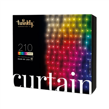 TWINKLY Curtain 210 (TWW210SPP-TEU) Intelligent LED Lights 210 LED RGB+W 2,1 m