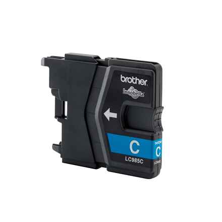 Cartouche d'encre cyan BROTHER LC-985, capacité standard 260 pages, 1 paquet