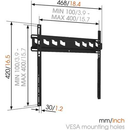 Vogels | Support mural | MA3000-A | Fixe | 32-55" | Poids maximal (capacité) 60 kg | Noir