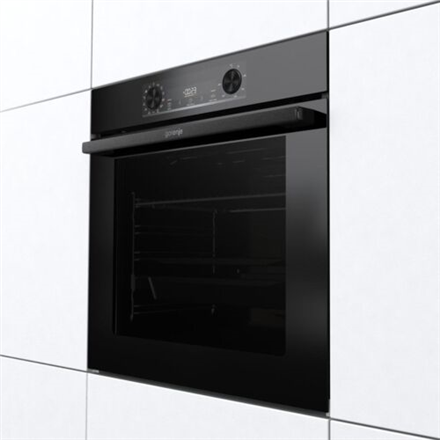 Gorenje  four  bos6737e06fbg  77 l  multifonction  ecoclean  commande mécanique  fonction vapeur  convection  hauteur 595 cm  largeur 595 cm  noir