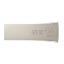 SAMSUNG BAR Plus USB Type-A 64GB 300 MB/s read 110 MB/s write resistant USB 3.1 Champagne Silver with key ring