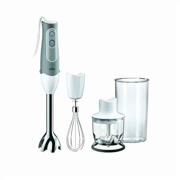 Braun | Blender | MQ525 | Mixeur plongeant | 600 W | 2 vitesses | Hachoir | Blanc