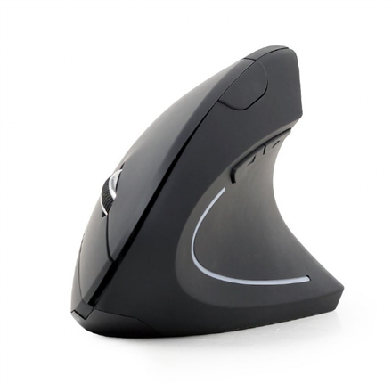 MOUSE GEMBIRD, PC sau NB, wireless, 2.4GHz, optic, 1600 dpi, butoane/scroll 6/1, ergonomic, negru, "MUSW-ERGO-01" (timbru verde 0.18 lei)