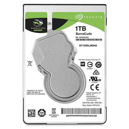 Disque dur SEAGATE Barracuda 1 To SATA 6 Gbit/s 5 400 tr/min 2,5 pouces 7 mm de hauteur 128 Mo de cache BLK