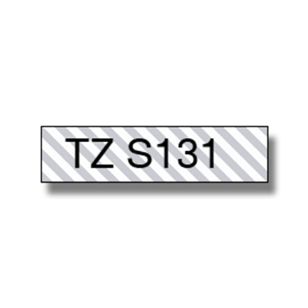 BROTHER TZES131 12mm BLACK ON CLEAR ADHESIVE TAPE