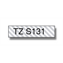 BROTHER TZES131 12mm BLACK ON CLEAR ADHESIVE TAPE