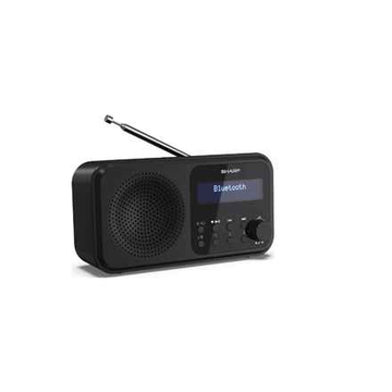 Radio numérique portable Sharp DR-P420(BK) Tokyo, FM/DAB/DAB+, Bluetooth 5.0, USB ou batterie, noir nuit | Sharp | Radio numérique portable Tokyo | DR-P420(BK) | Noir nuit | Port USB | Bluetooth | Radio FM | Sortie casque