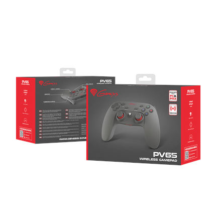 Manette de jeu sans fil Genesis Mangan PV65 pour PC/PS3