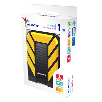 ADATA HD710 Pro external hard drive 1 TB 2.5" Micro-USB B 3.2 Gen 1 (3.1 Gen 1) Black, Yellow