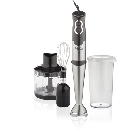 Gallet | Mixeur | Naucelle 3 en 1 GALMIX435 | Mixeur plongeant | 500 W | 2 vitesses | Hachoir | Glace pilée | Noir/Inox