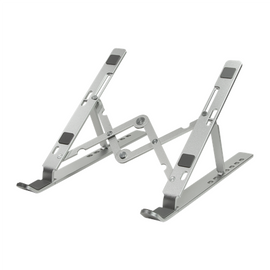 SUPORT de birou LOGILINK pt. notebook, 7 pozitii, suporta dimensiuni 10-16", pliabil, aluminiu, suport antiderapant, argintiu, "AA0134"