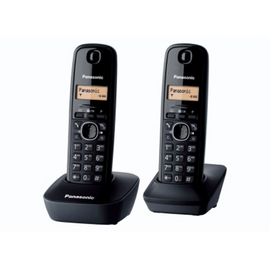 Panasonic | Cordless | KX-TG1612FXH | Built-in display | Caller ID | Black | Conference call | Phonebook capacity 50 entries | Wireless connection - 0