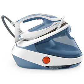 TEFAL | Centrale vapeur Pro Express | GV9710E0 | 3000 W | 1,2 L | 7,6 bar | Arrêt automatique | Fonction vapeur verticale | Fonction anticalcaire | Blanc/Bleu