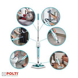Polti | Steam mop | PTEU0282 Vaporetto SV450_Double | Steam mop and handheld steam cleaner | 1500 W | Operating radius 7.5 m | White - 0