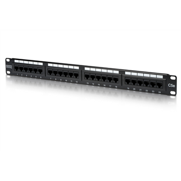 Digitus | Patch Panel | DN-91524U | Black | Category: CAT 5e; Ports: 24 x RJ45; Retention strength: 7.7 kg; Insertion force: 30N max | 48.2 x 4.4 x 10.9 cm