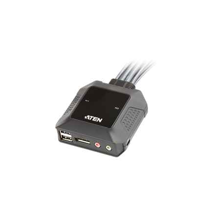 Aten | Câble USB DisplayPort avec sélecteur de port distant | CS22DP | Commutateur KVM 2 ports