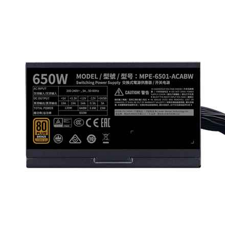 Alimentation MWE Bronze V2 650 W 80+ Bronze
