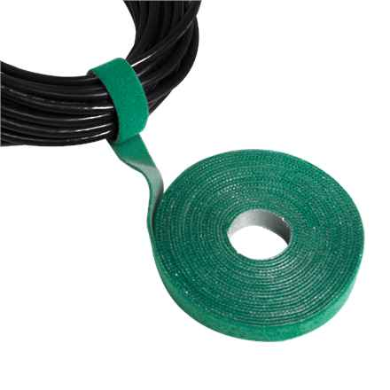 Organisateur de câbles, rouleau de 4 m, velcro, noir
