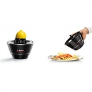 Bosch MCP72GPB citrus press Plastic, Stainless steel Black, Transparent