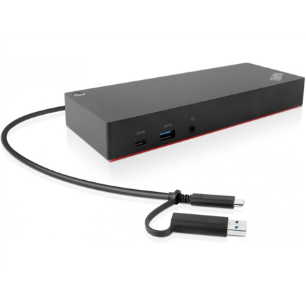 ThinkPad Hybrid USB A/C Dock 2xDisplayPort, 2xHDMI, 2x3840x2160-60Hz, 1Gbit LAN, 1xUSB-C Front 5xUSB-A 2xUSB2.0 3xUSB3.0 (EU)