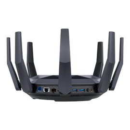 AX6000 Dual Band Router | RT-AX89X | 802.11ax | 4804+1300 Mbit/s | 10/100/1000 Mbit/s | Ethernet LAN (RJ-45) ports 8 | Mesh Support Yes | MU-MiMO Yes | Antenna type 8xExternal | 2xUSB 3.1 Gen 1