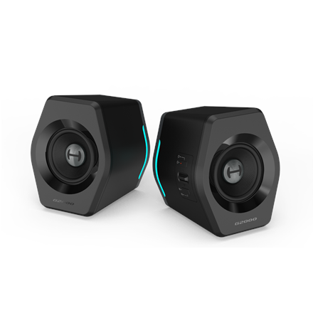 BOXE EDIFIER Gaming 2.0, RMS: 16W (2 x 8W), bass 2.75",control volum,BT/USB/AUX,sound mode: Music/Game/Movie,12 x LED RGB, frecv. rasp 98Hz-20KHz, 220V power,black, "G2000-BK" (timbru verde 0.8 lei)