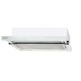 CATA | Hood | TF 2003 600 GWH | Telescopic | Energy efficiency class C | Width 60 cm | 390 m³/h | Mechanical control | LED | White Glass
