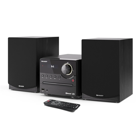 Sharp XL-B512(BK) Hi-Fi Micro System, CD/FM/USB/Bluetooth v5.0, 45W, Black Sharp | Hi-Fi Micro System | XL-B512(BK) | USB port | AUX in | Bluetooth | CD player | Black | FM radio | Wireless connection