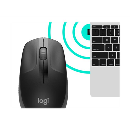 Souris optique sans fil RF Logitech M190 1000 DPI ambidextre