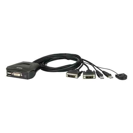 Commutateur KVM Aten 2 ports USB DVI avec sélecteur de port distant | Aten | Sélecteur de port distant | Commutateur KVM 2 ports USB DVI avec sélecteur de port distant
