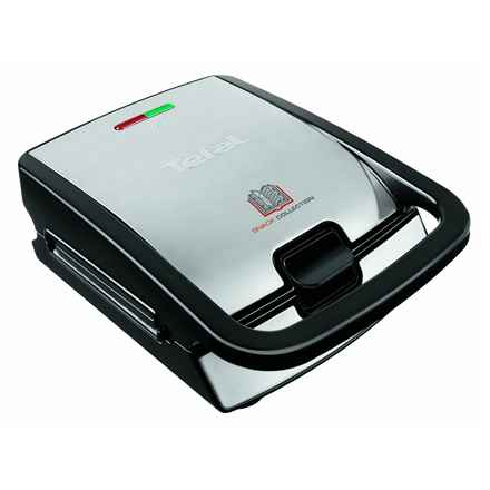 TEFAL | SW852D12 | Appareil à croque-monsieur | 700 W | Nombre de plaques : 2 | Nombre de pâtisseries : 2 | Acier inoxydable