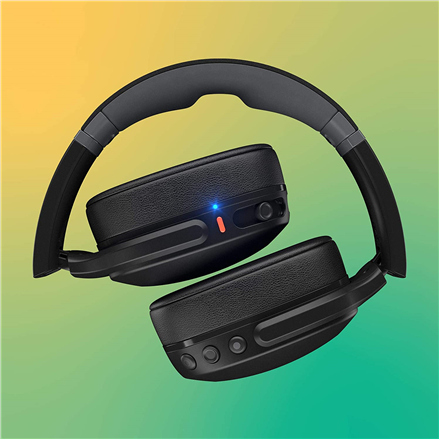 Skullcandy  casque sans fil  crusher evo  sans fil  casque supra-auriculaire  microphone  sans fil  noir véritable