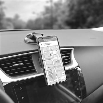 Colorway  support magnétique voiture pour smartphone  tableau de bord-2  réglable  magnétique  gris  fixation sur panneau ou pare-brise grâce à une ventouse avec base adhésive en gel. fixation du smartphone grâce à une plaque collée à la coque ou à