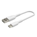 Câble USB-C vers USB-A en PVC 15 cm Blanc