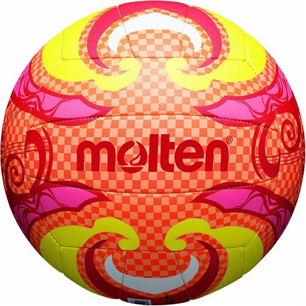 Ballon de beach-volley molten v5b1502-o cuir synthétique taille 5