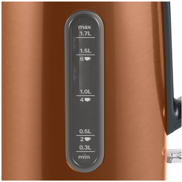 Bosch | Kettle | TWK4P439 | Electric | 2400 W | 1.7 L | Stainless steel | 360° rotational base | Copper - 0