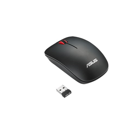 ASUS WT300/ Cestovní/ Optická/ 1 600DPI/ Bezdrátová USB/ Černá-červená