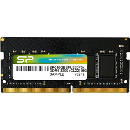SILICON POWER DDR4 SODIMM RAM memory 3200 MHz CL22 16 GB (SP016GBSFU320X02) Black