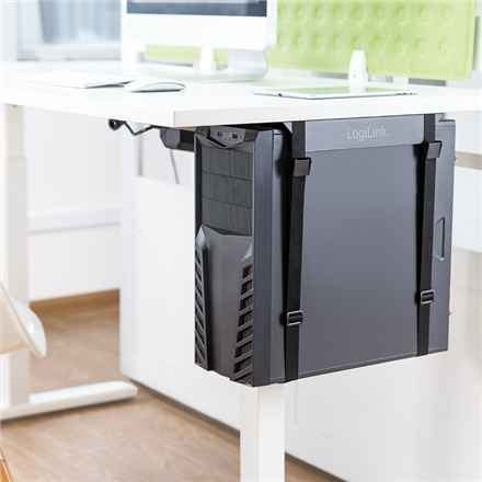 Support de processeur réglable sous le bureau LogiLink EO0009, sangle | Logilink