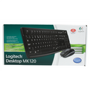 LOGITECH MK120 Corded Combo - BLACK - USB - US INT'L - EER-11