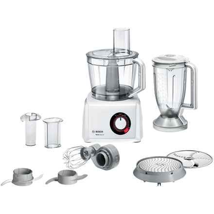 Bosch | Robot culinaire MultiTalent 8 | MC812W501 | 1000 W | Nombre de vitesses : 2 | Capacité du bol : 3,9 L | Mixeur | Blanc