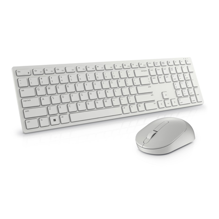 Dell Pro Wireless Keyboard and Mouse - KM5221W - US International (QWERTY) - White