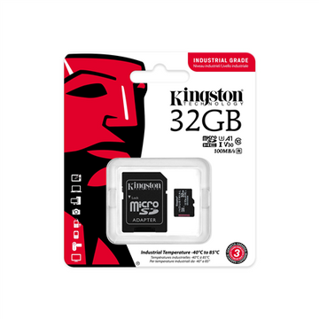 Carte microSDHC / SDXC Industrielle Kingston UHS-I 32 Go, Classe 10, UHS-I, U3, V30, A1 - 0