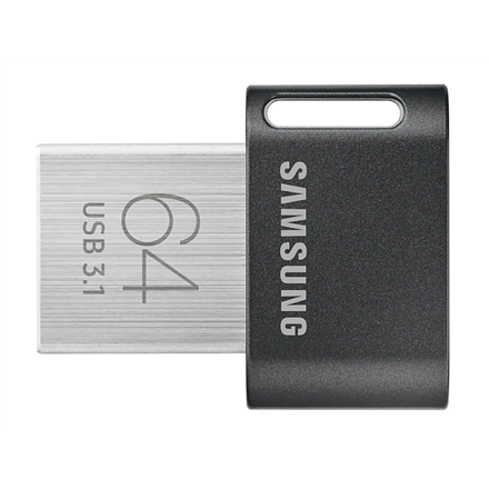 SAMSUNG FIT Plus USB flash drive Type-A 64GB 300 MB/s read 110 MB/s write resistant USB 3.1 flash drive with key ring Gray