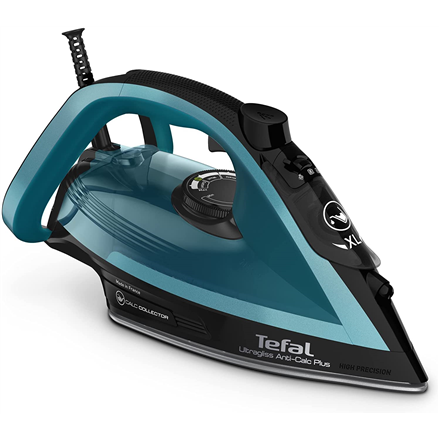 Tefal  fv6832e0  fer vapeur  2800 w  réservoir d'eau : 270 ml  vapeur continue : 50 g/min  effet pressing : 260 g/min  noir/bleu
