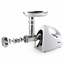 Tristar | VM-4210 Meat Grinder | White | 3 Stainless steel grinding plates, Aluminum grinder head, Aluminum hopper tray, Sausage stuffer, Kubbe attachment, Sausage accessory, Stainless steel blade-3