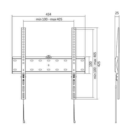 Logilink BP0013 TV Wall mount, 32"-55", fix, 25mm | Logilink