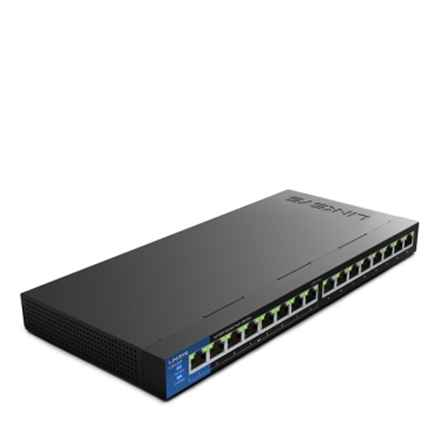 Linksys | LGS116P-EU | Commutateur non géré | 16 ports | 1 Gbit/s | PoE 80 W