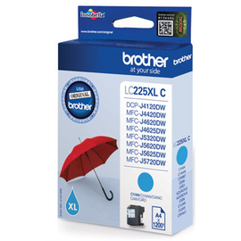 Cartouche d'encre Brother LC-225XLC | Cyan